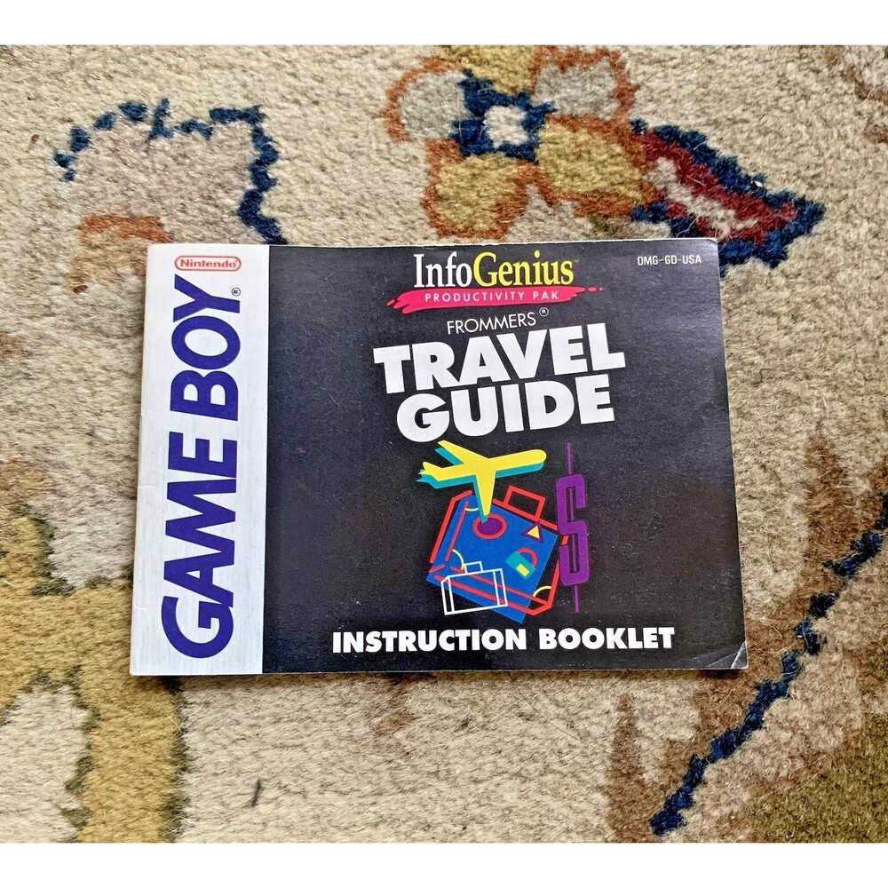 InfoGenius Productivity Pak: Frommer's Travel Guide (Nintendo Game Boy) Booklet